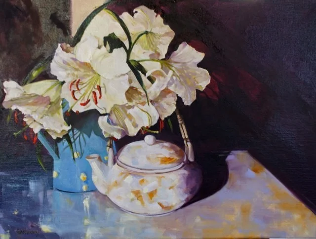 Teapot and Peonies Teapot and Peonies