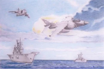 Last flight of the Harrier from HMS Ark Royal Last flight of the Harrier from HMS Ark Royal