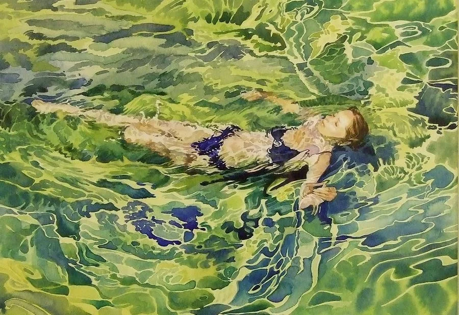 Swimmer in green Swimmer in green