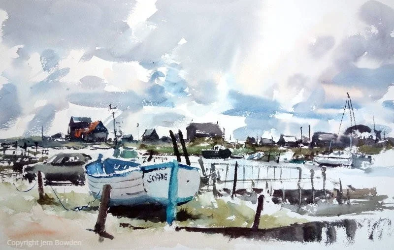 Walberswick from Blackshore, en plein air. Walberswick from Blackshore, en plein air.
