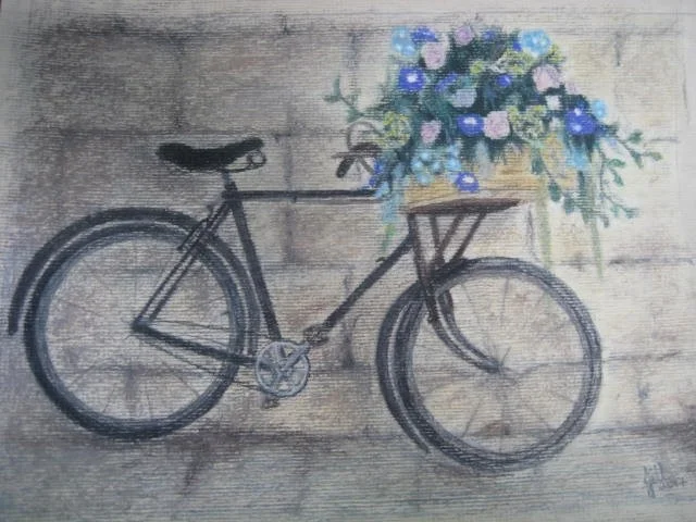 Flowers on a bicycle Flowers on a bicycle