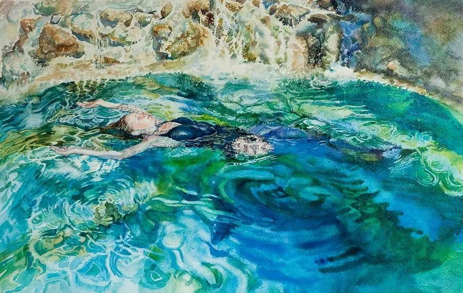 floating woman floating woman