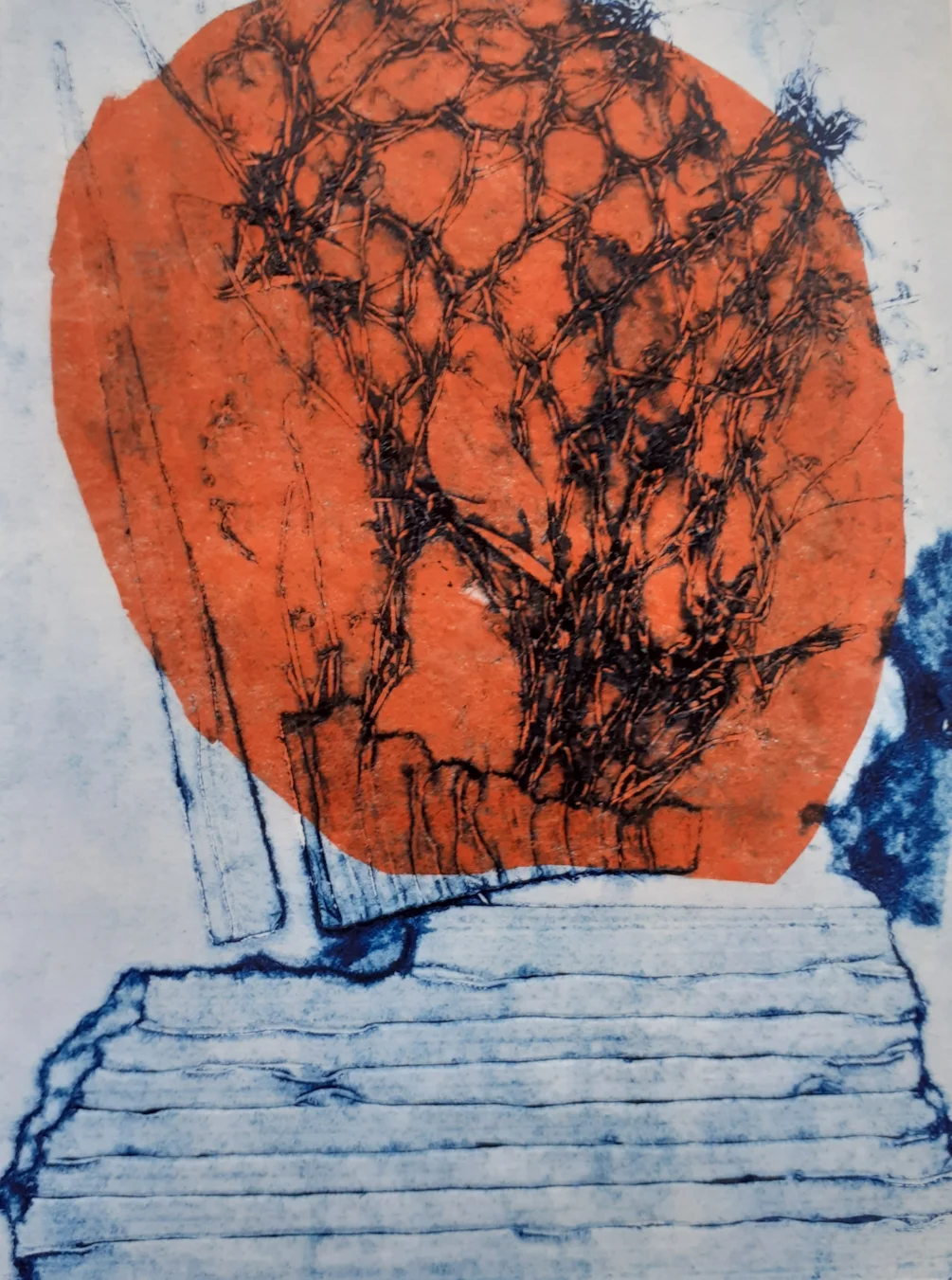 Abstract Autumn Tree - Collagraph with Chine Colle - Westhope College Oct 15th 2024 Abstract Autumn Tree - Collagraph with Chine Colle - Westhope College Oct 15th 2024