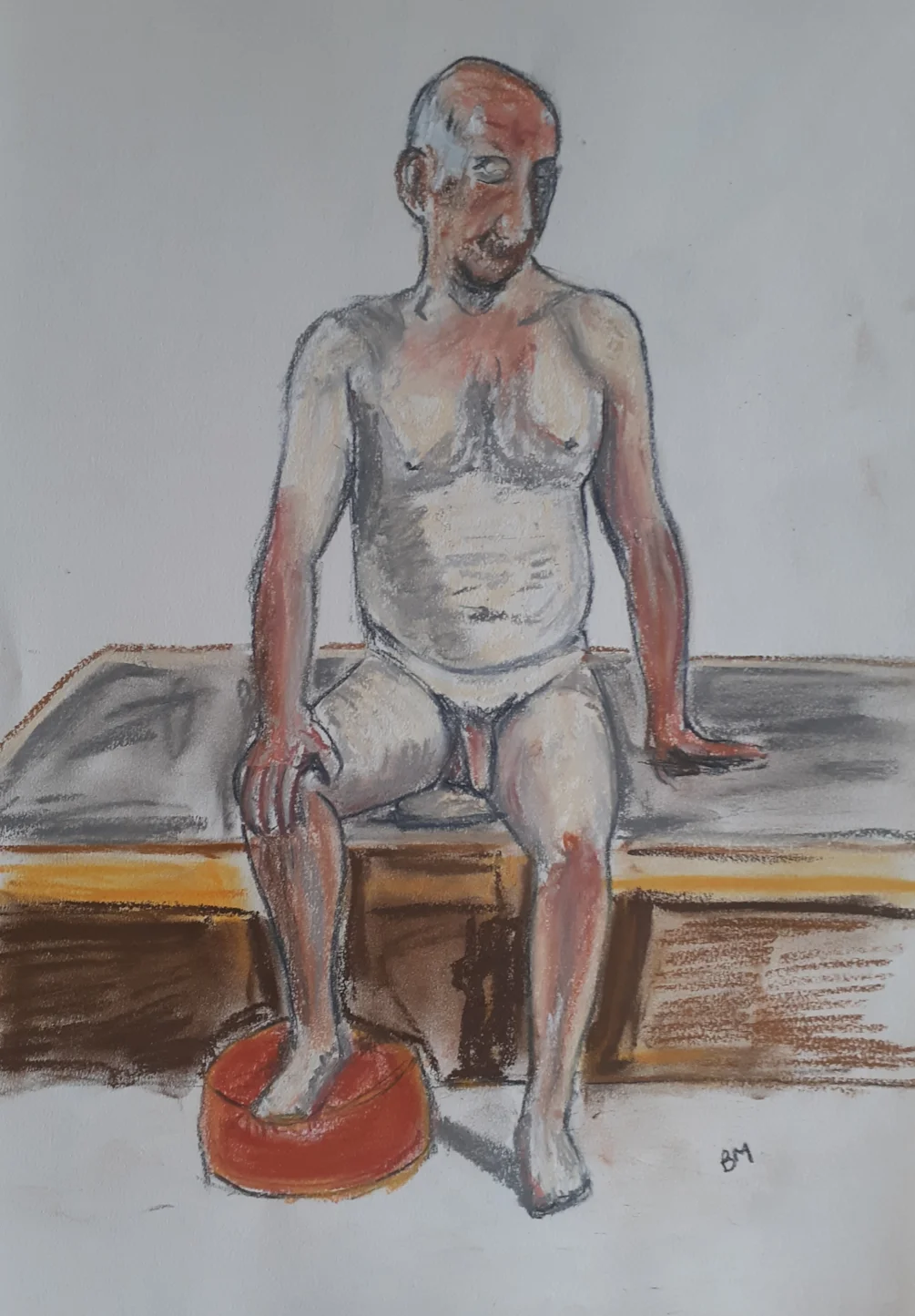 Alan Seated - Friday Group Life Drawing 26th May 2023 1 Hour Pose - Soft pastels and pastel pencil Alan Seated - Friday Group Life Drawing 26th May 2023 1 Hour Pose - Soft pastels and pastel pencil