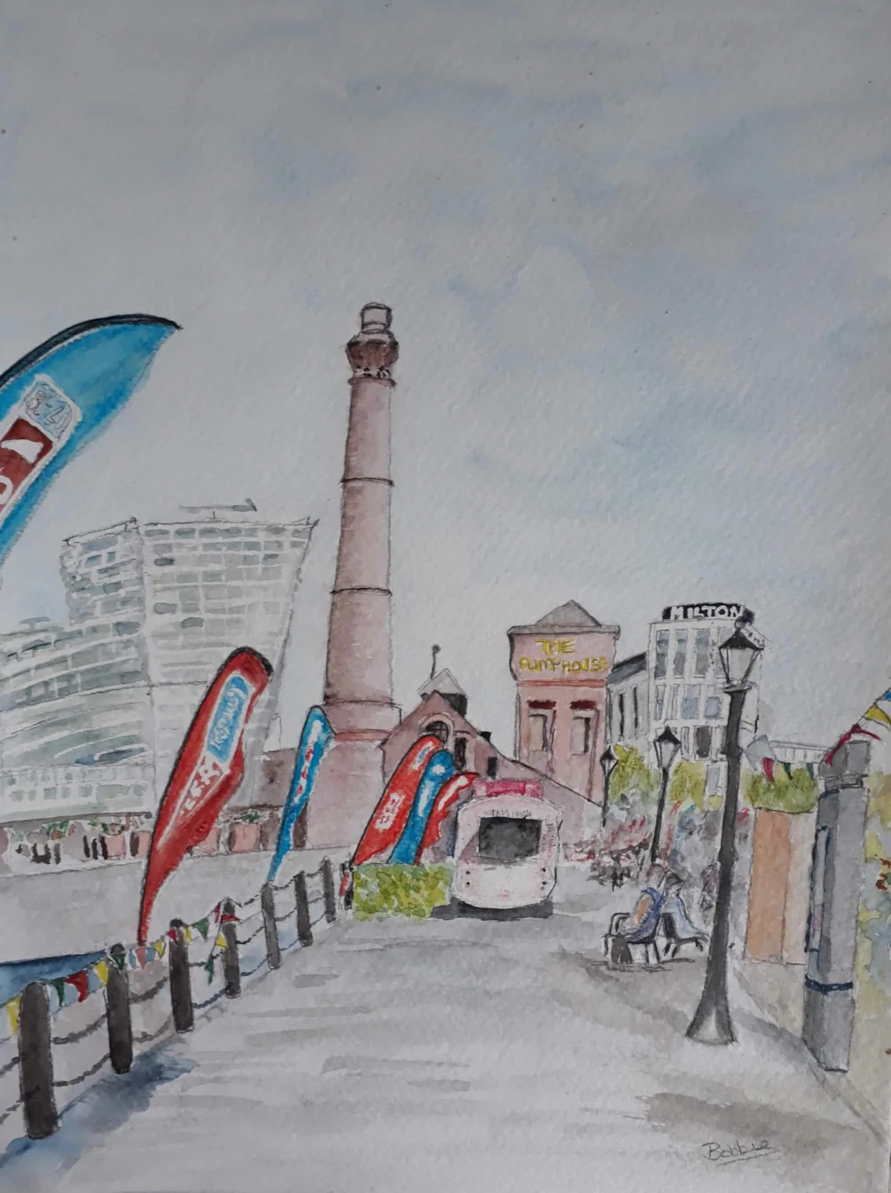 Albert Dock, Liverpool - Summer 2018 - Watercolour Albert Dock, Liverpool - Summer 2018 - Watercolour