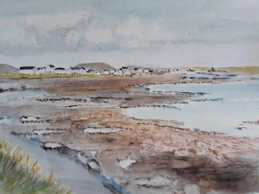 Castletown from Scarlett Point - Watercolour Castletown from Scarlett Point - Watercolour