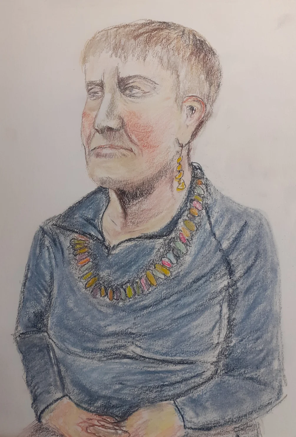 Hazel drawn with the wrong glasses on - pastel pencils on A3 cartridge paper - Feb 28th 2025 Hazel drawn with the wrong glasses on - pastel pencils on A3 cartridge paper - Feb 28th 2025