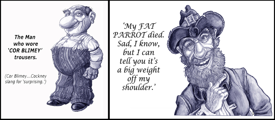 More drawings in blue