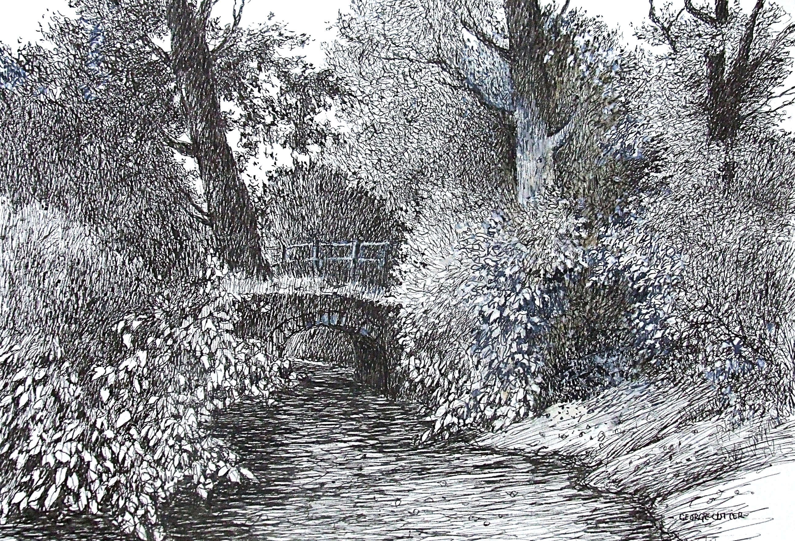 Old road over the River Axe Wookey Hole