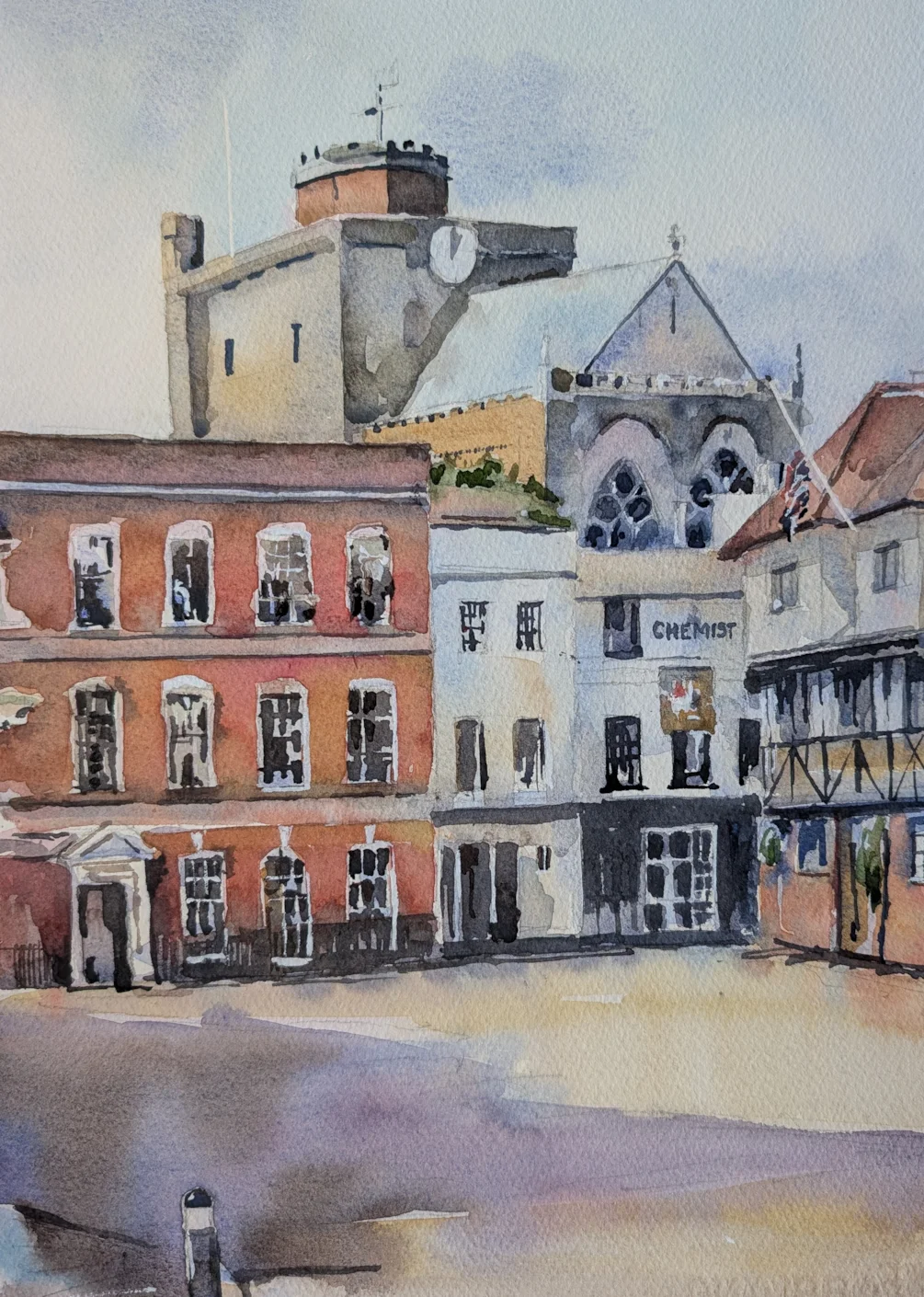 Romsey Abbey and Square. by Philip Rogers | 13 January 2026