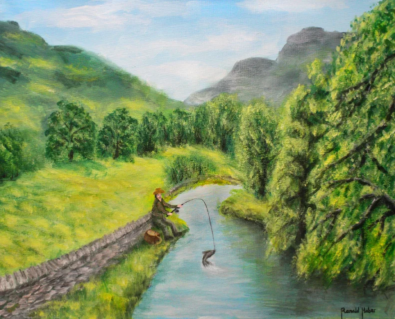 RIVER BRATHAY FISHING GREAT LANGDALE VALLEY LAKE-DISTRICT RIVER BRATHAY FISHING GREAT LANGDALE VALLEY LAKE-DISTRICT