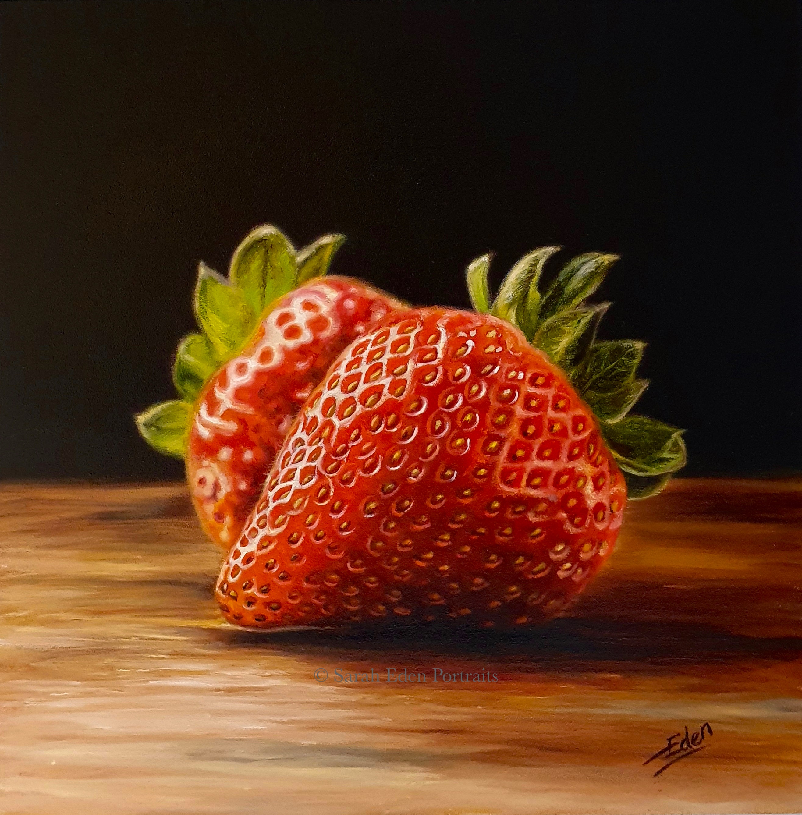 Strawberry on wood WM-min