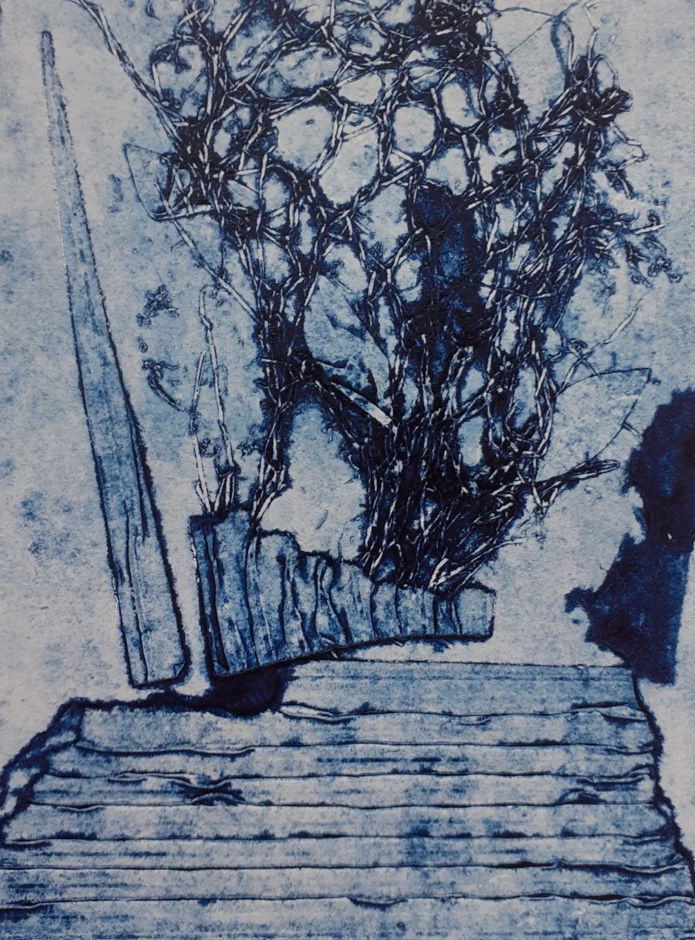 Tree In a Pot - Collagraph - Westhope College Oct 15th 2024 Tree In a Pot - Collagraph - Westhope College Oct 15th 2024