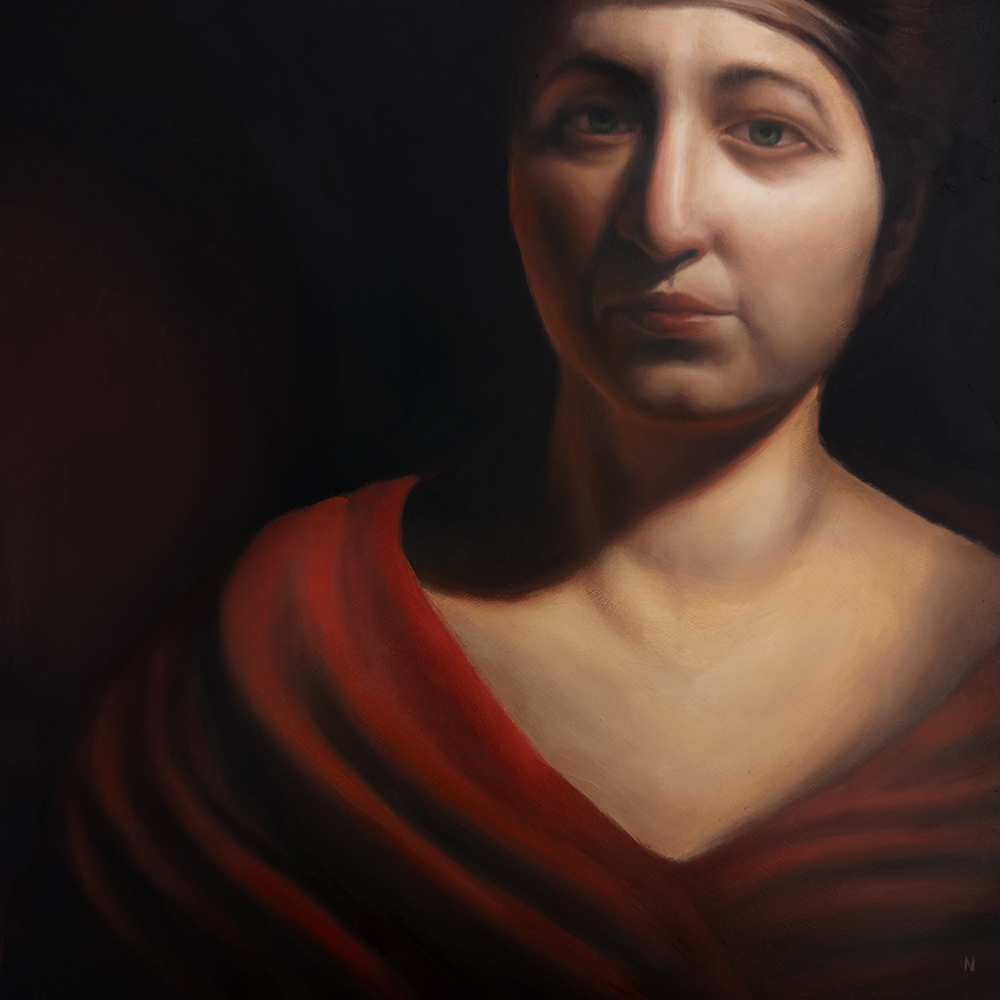 Woman in Red paint small