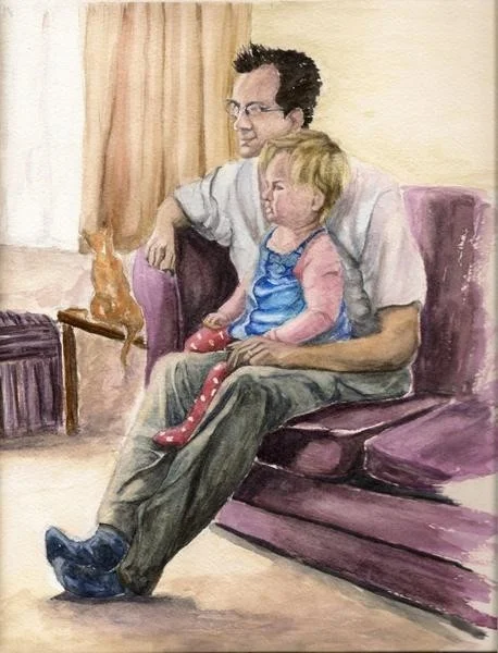 watching the wiggles with Daddy watching the wiggles with Daddy