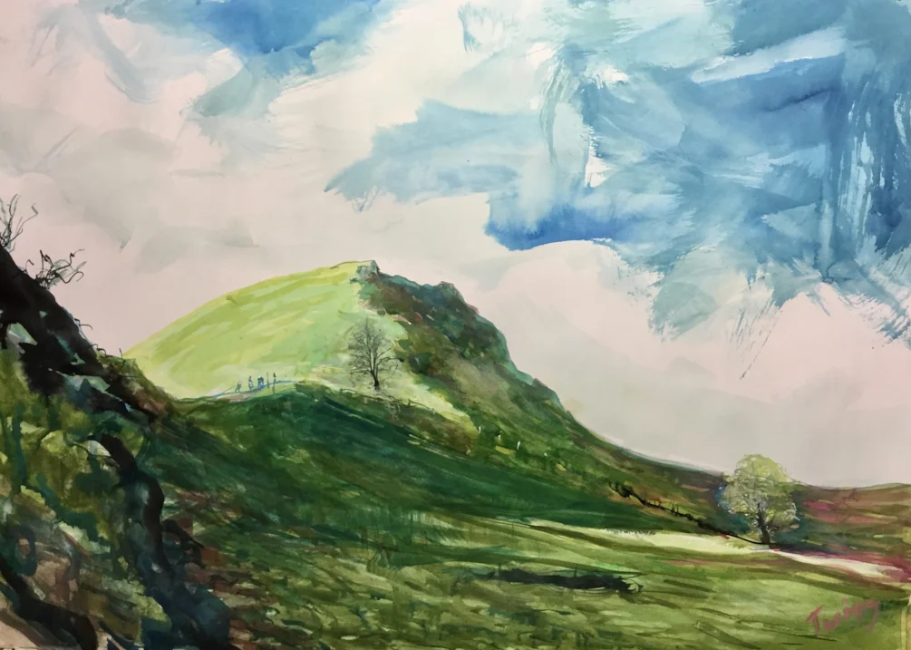 Looking Up Chrome hill Looking Up Chrome hill