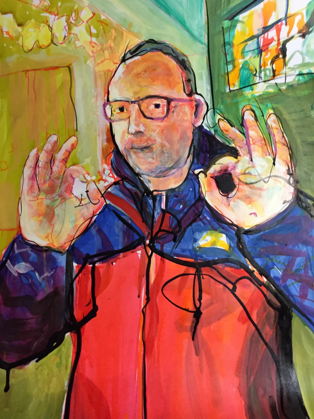 ‘Bayo’ from the Earl, acrylic on A2 cartridge ‘Bayo’ from the Earl, acrylic on A2 cartridge