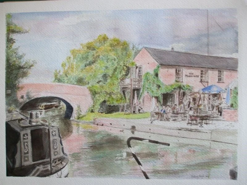 Crick Wharf, Grand Union Canal - Summer Scene Crick Wharf, Grand Union Canal - Summer Scene