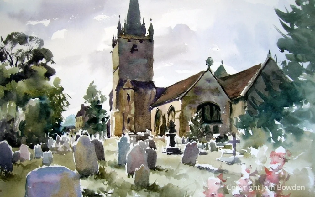 Corsham Church, dull afternoon light. Corsham Church, dull afternoon light.