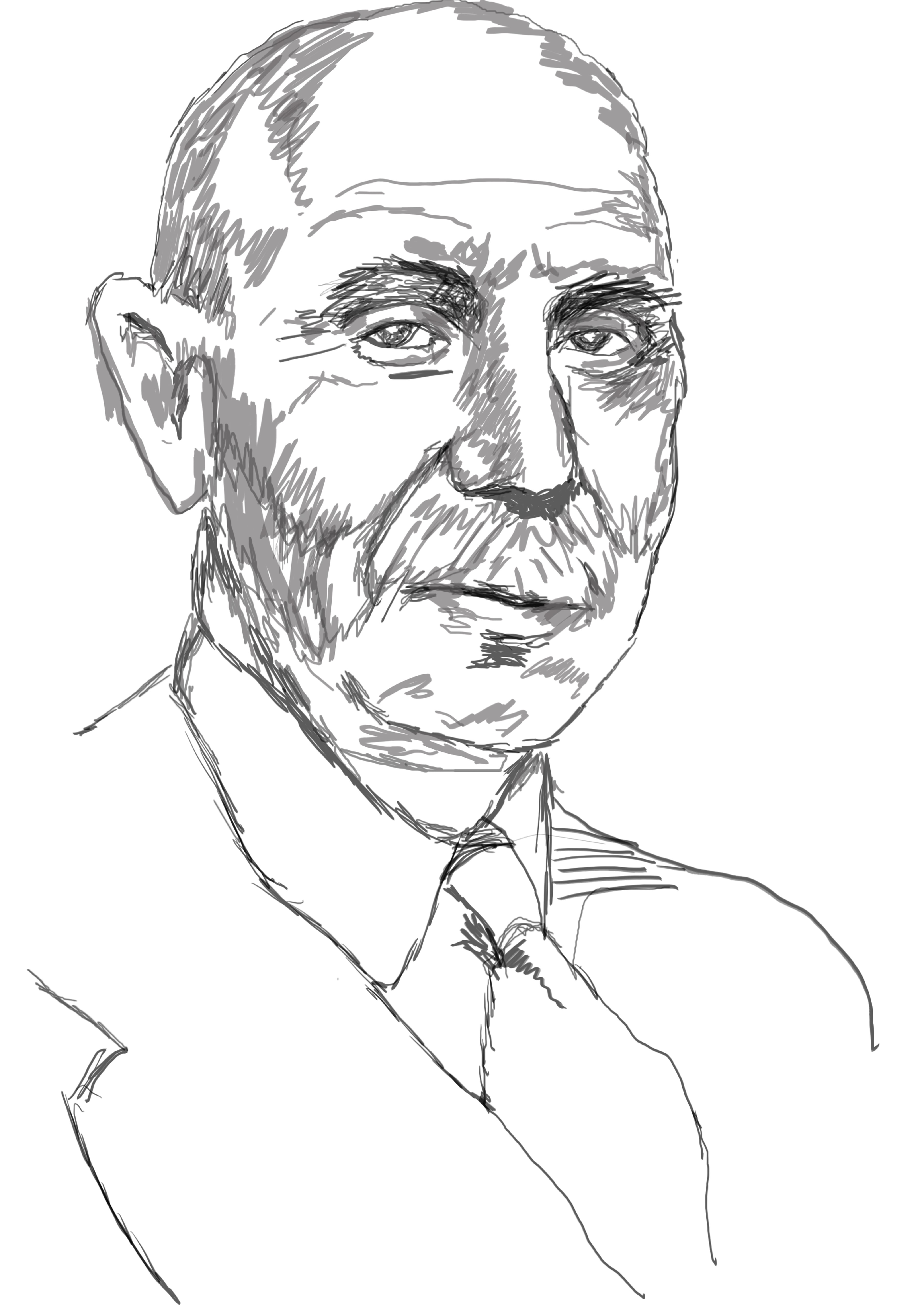 Digital pencil portrait