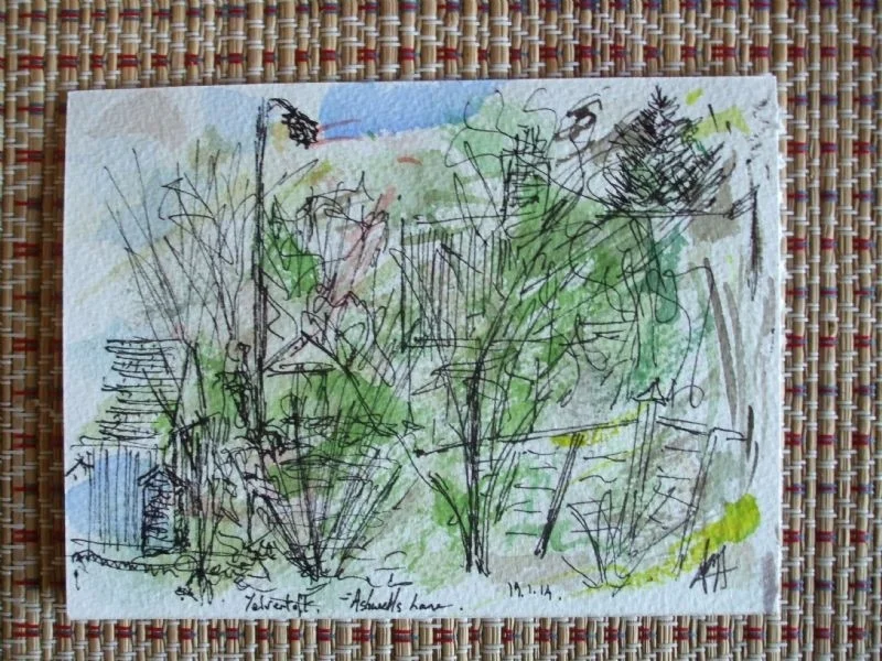 Urban sketch - Ashwells Lane, Yelvertoft 2 Urban sketch - Ashwells Lane, Yelvertoft 2