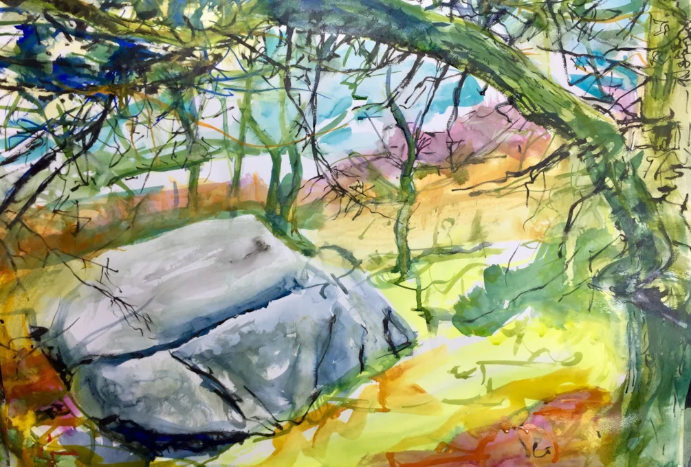 Boulder near the Roaches, ink on A2 Boulder near the Roaches, ink on A2