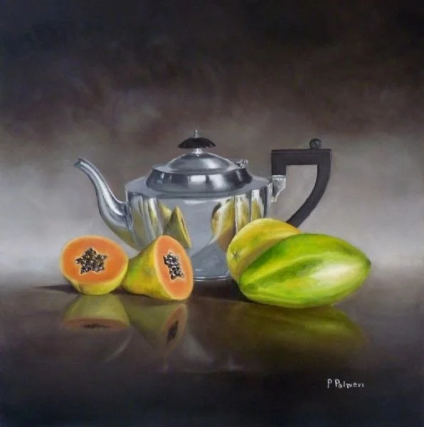 Papayas and teapot Papayas and teapot