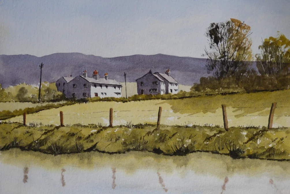 Mitchell Fold Cottages from the Canal Mitchell Fold Cottages from the Canal