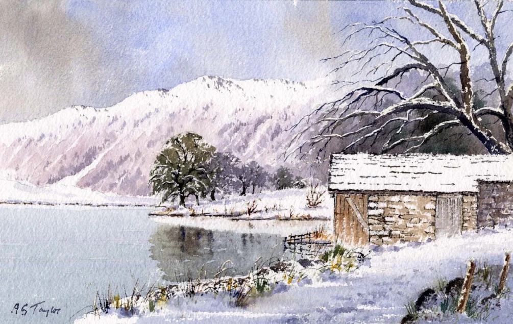 Winter at Grasmere Lake, Cumbria Winter at Grasmere Lake, Cumbria