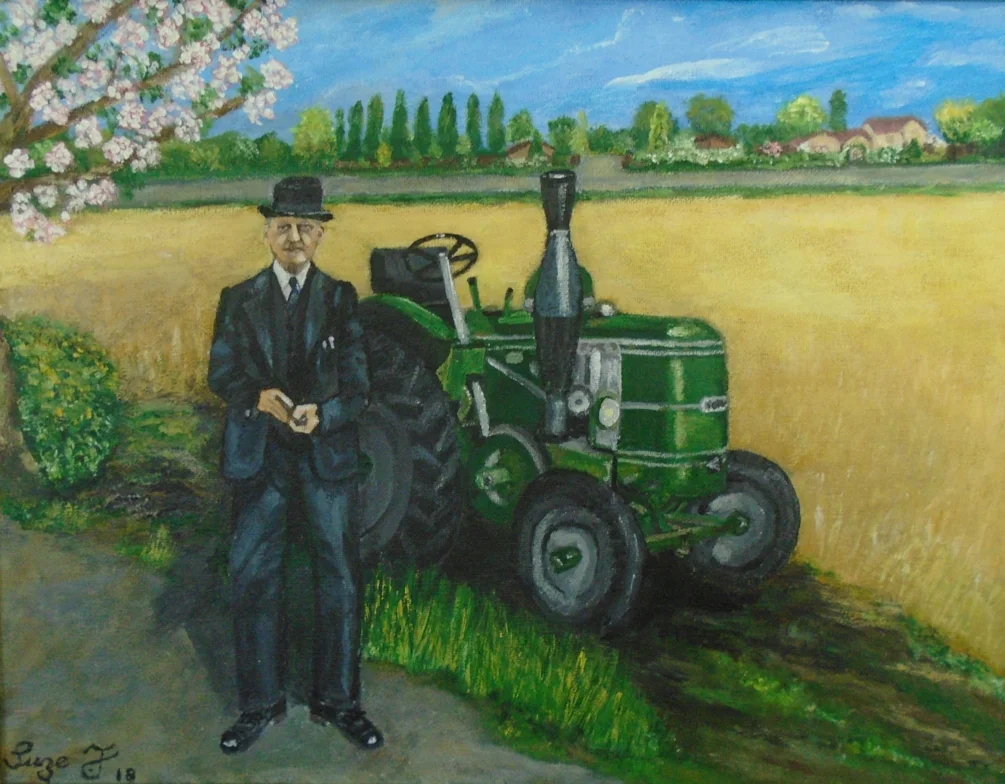 Grandad and his beloved Field Marshall Tractor Grandad and his beloved Field Marshall Tractor