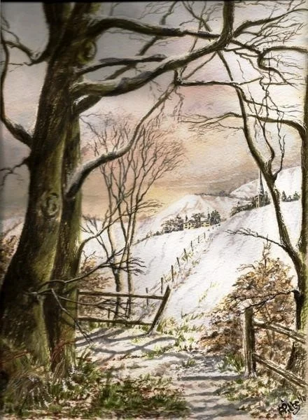 Winter Scene. November painting project Winter Scene. November painting project