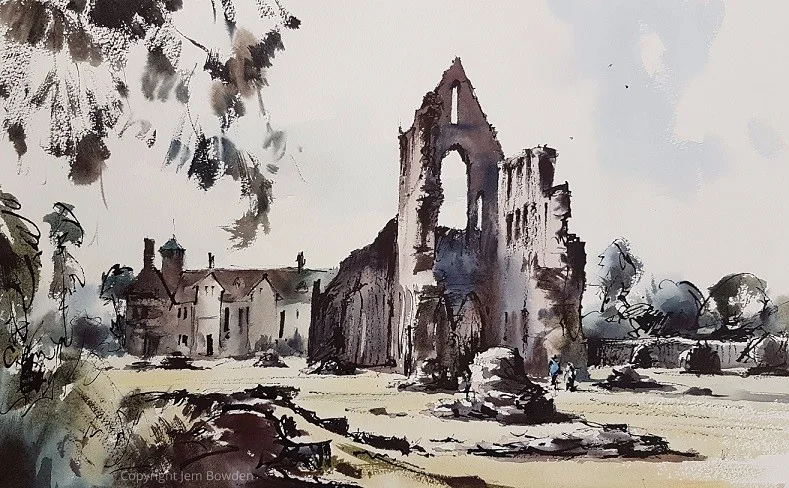 Much Wenlock Priory, Shropshire. Ink & wash, for a change. Much Wenlock Priory, Shropshire. Ink & wash, for a change.