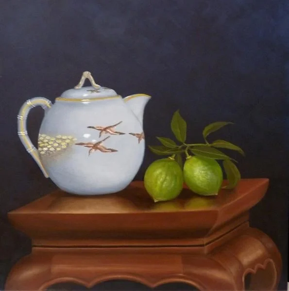 Limes and chinese teapot Limes and chinese teapot