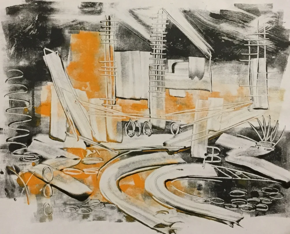 Monotype Boat Abstract Monotype Boat Abstract