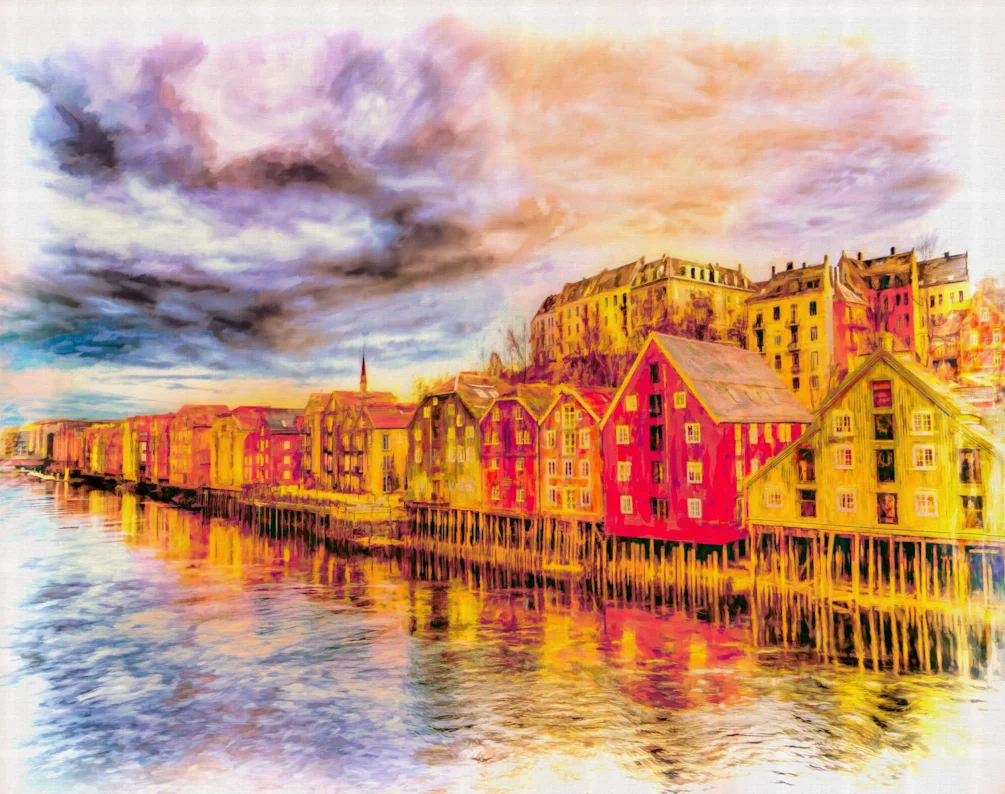 Trondheim - Waterfront Evening Trondheim - Waterfront Evening