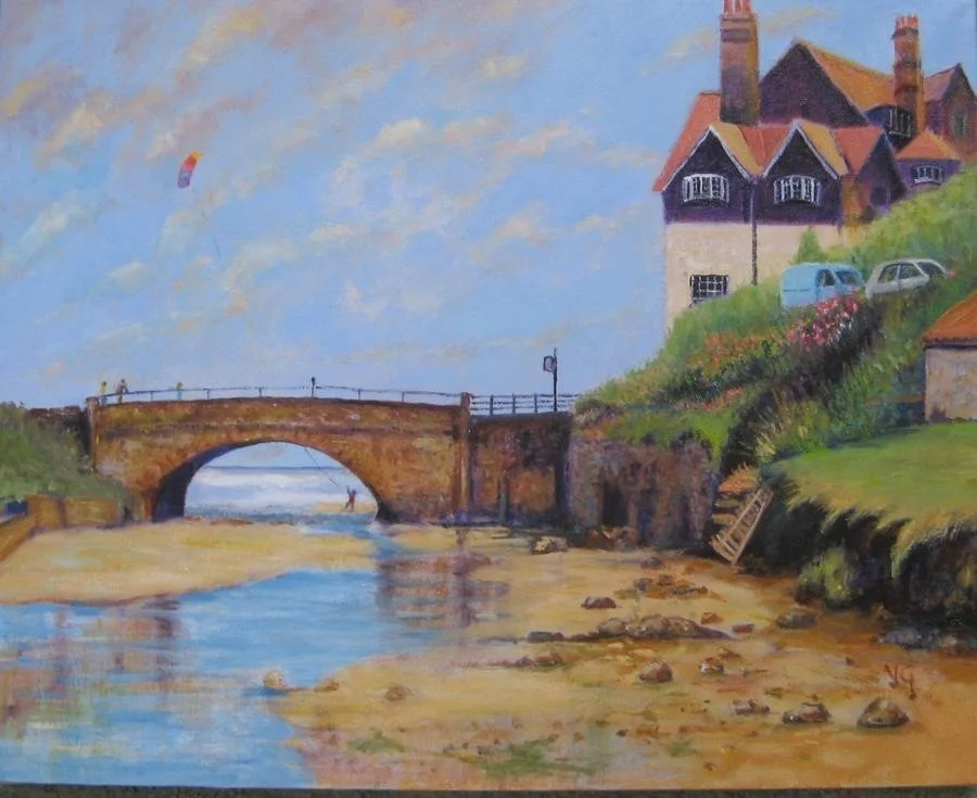 Bridge and Kite at Sandsend Bridge and Kite at Sandsend