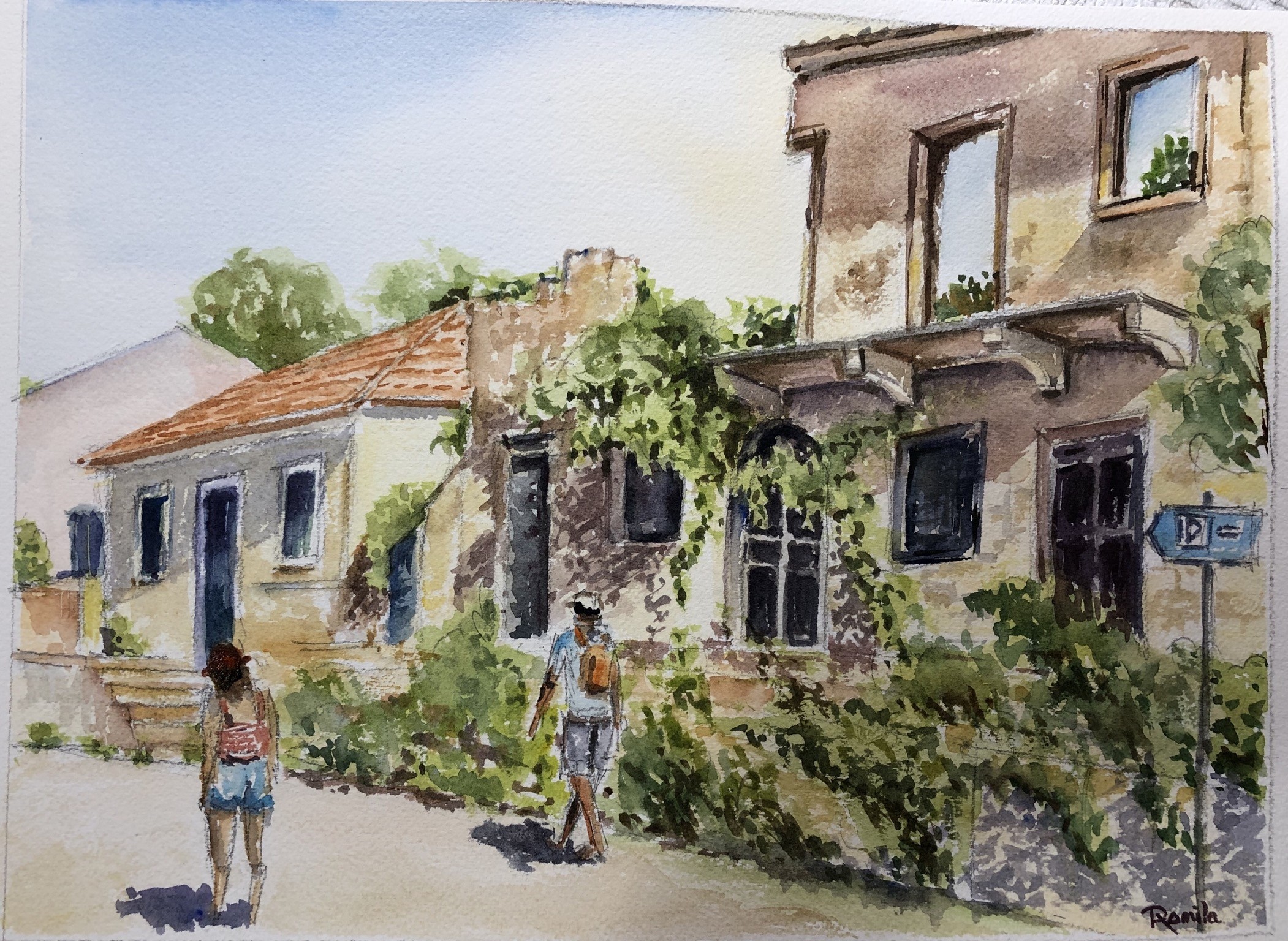 Sunny afternoon in Asos village