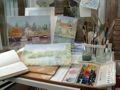 MY EASEL WITH STUFF MY EASEL WITH STUFF