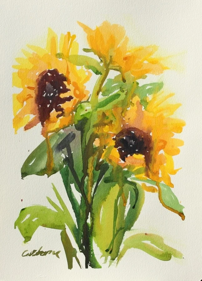 Three Sunflowers Three Sunflowers