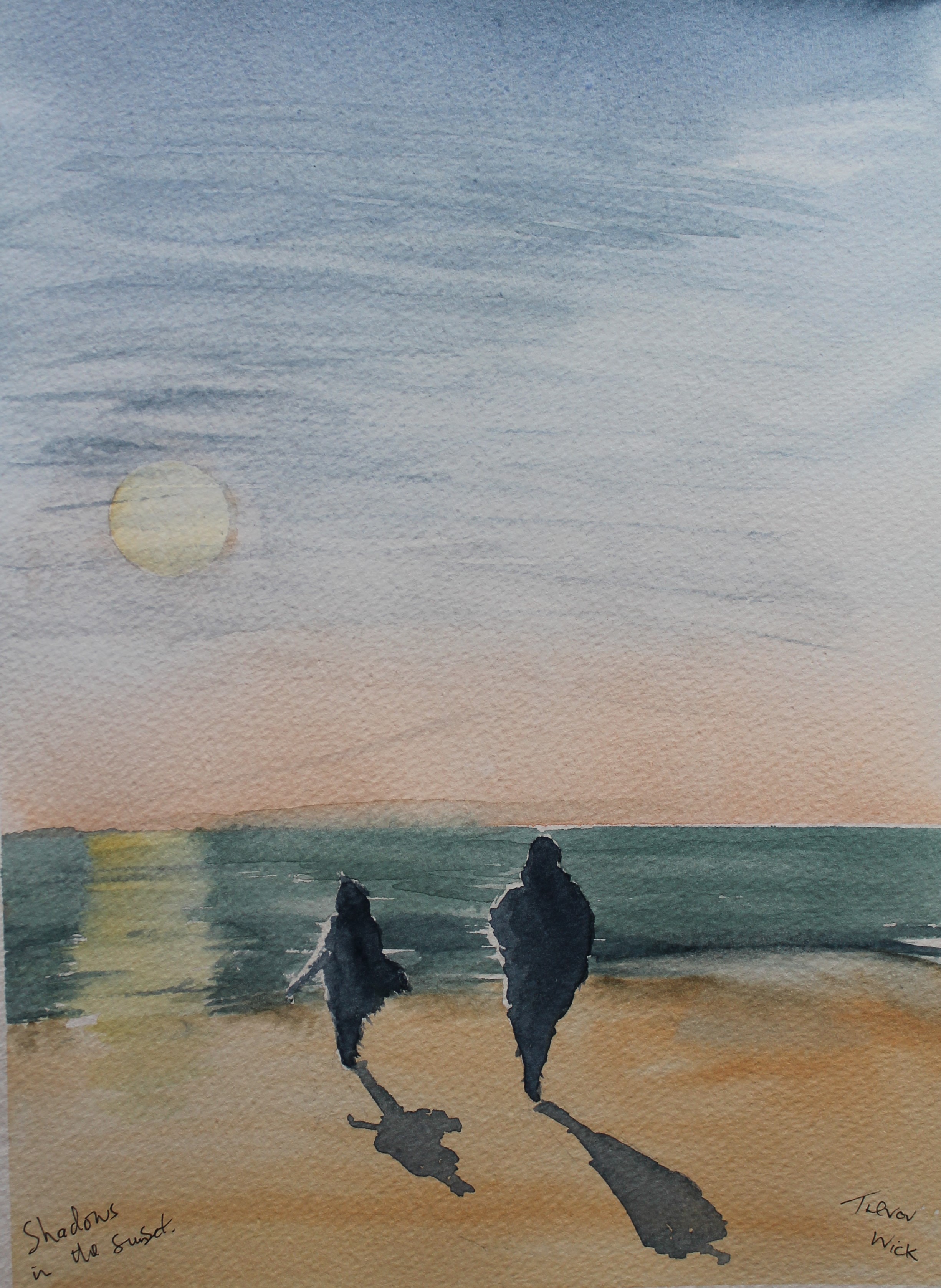 shadows in the sunset