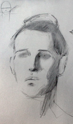 Portraits in charcoal by Kathy Barker