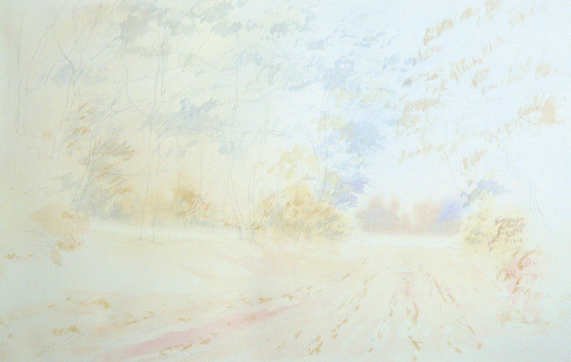 How to paint white on white in watercolour