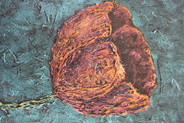 The texture for this poppy was created with a palette knife