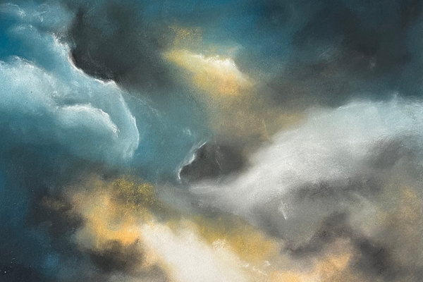 oil pastels - stormy sky 4