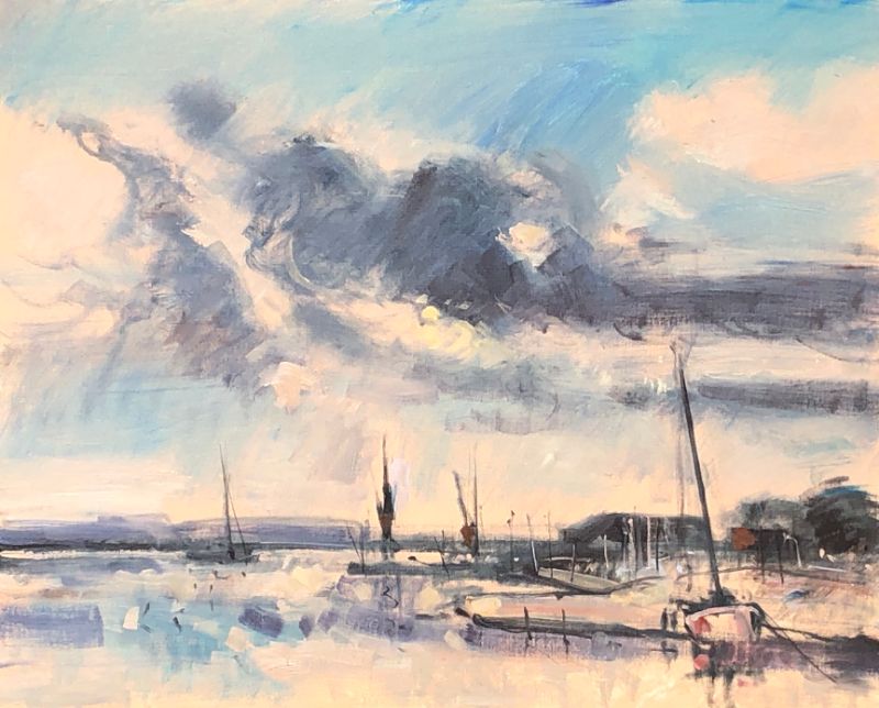 How to paint boats on the mouth of an estuary
