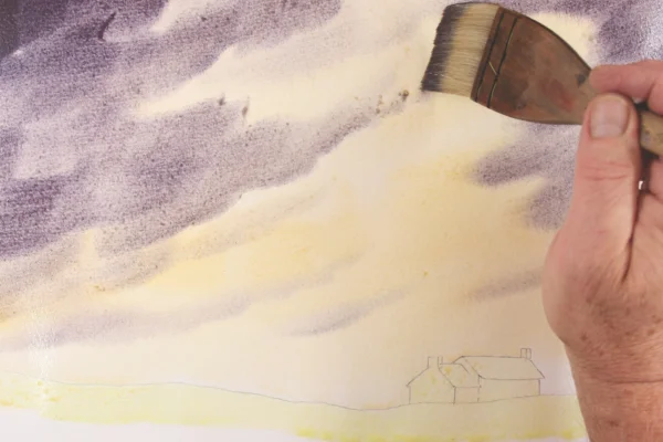 The hake brush in action