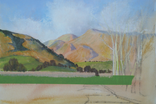 Step 3 using Sennelier Oil Pastels